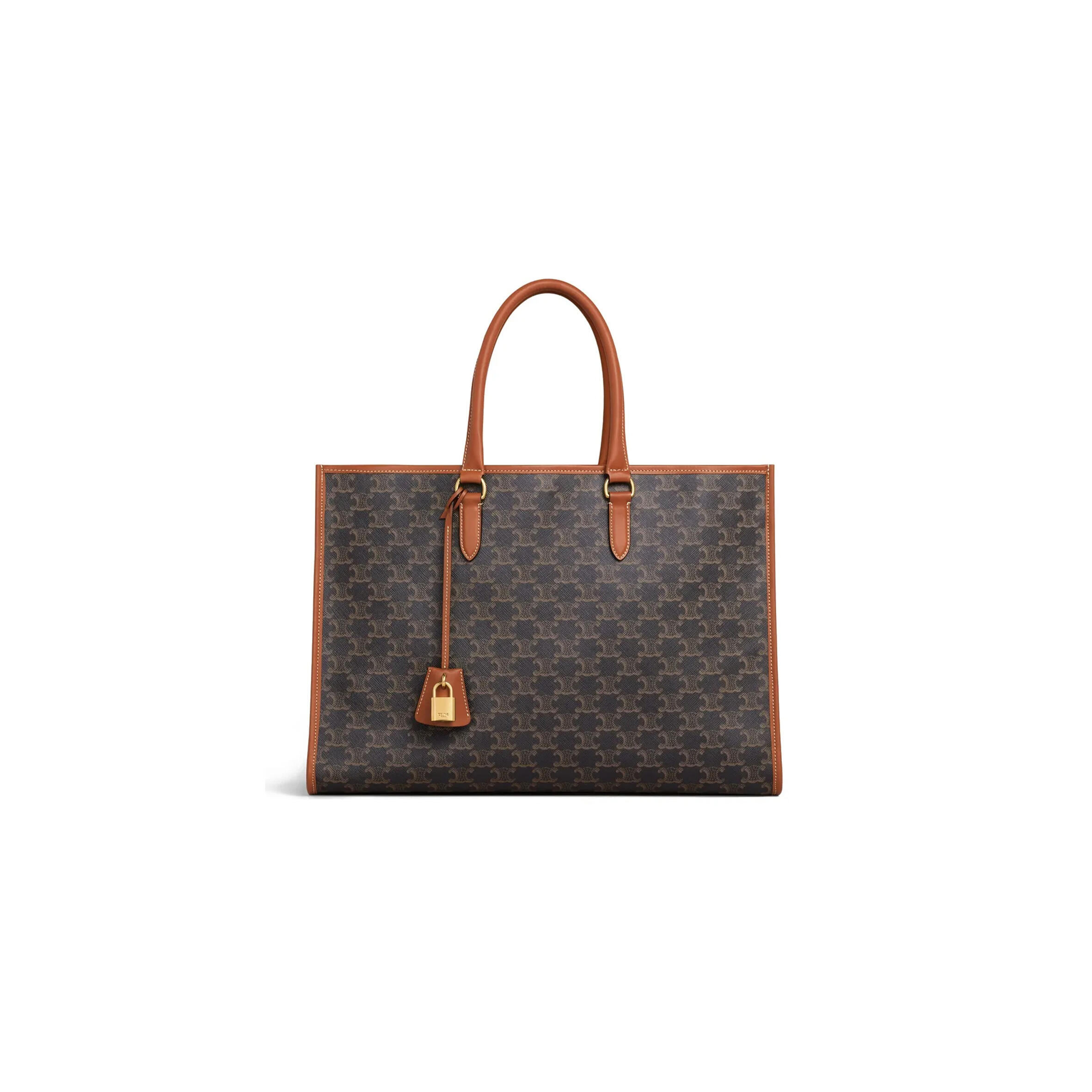 Ce**e triomphe canvas calfskin horizontal cabas tan 197912bzj.04lu (43*30*10cm)